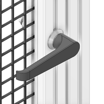 50-010-0 MODULAR SOLUTIONS HANDLE 1/4 TURN L-HANDLE